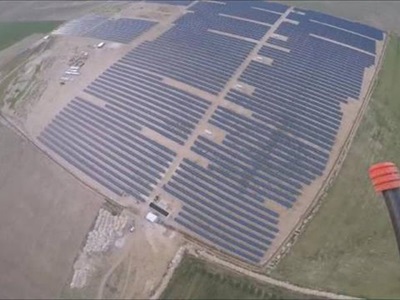 Drone ile Güneş Enerji Santralinin Genel Görünümü